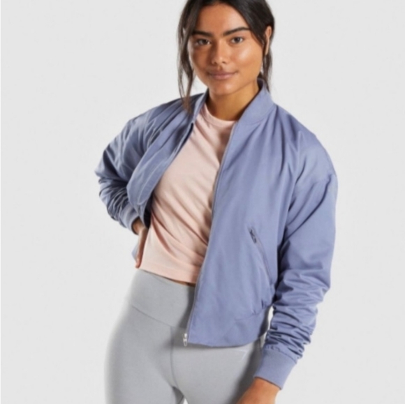 Gymshark Jackets & Coats Gymshark Lo Bomber Jacket Steel Blue